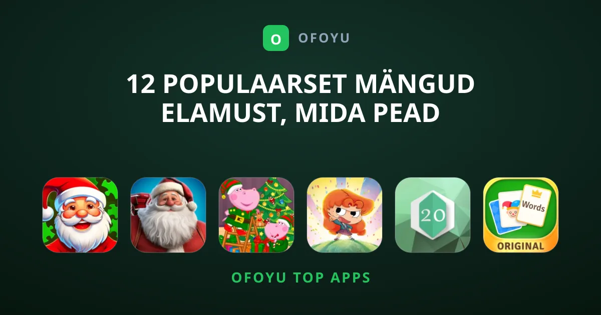 12 Populaarset Mängud Elamust, Mida Pead Proovima